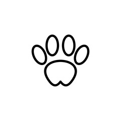 Paw icon logo design. paw print sign and symbol. dog or cat paw