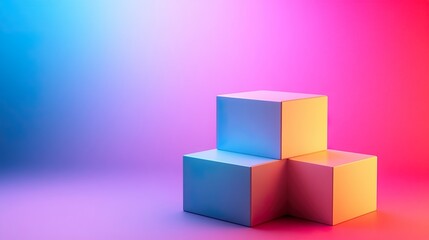 Obraz premium Abstract geometric shapes representing modern business and finance concepts, symbolizing innovation and strategic growth.