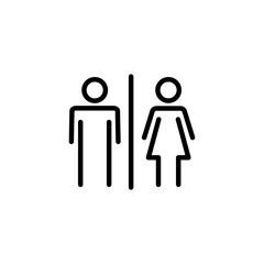 Toilet icon logo design. Girls and boys restrooms sign and symbol. bathroom sign. wc, lavatory