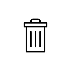 Trash icon logo design. trash can icon. delete sign and symbol.