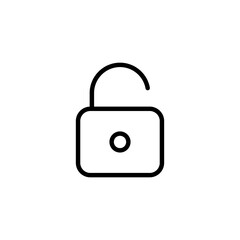 Unlock icon logo design. Unlock sign and symbol. unlocked padlock icon