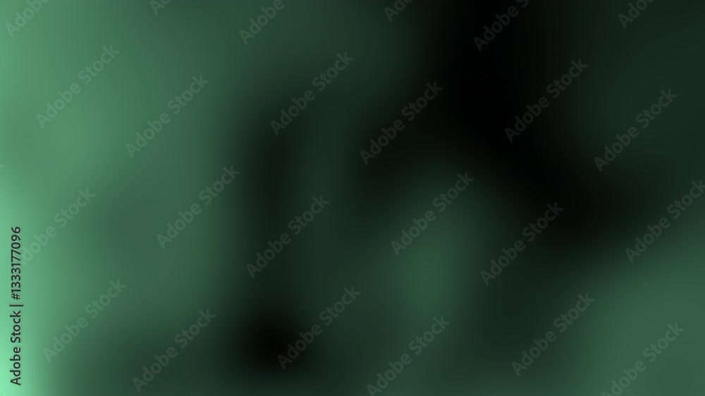 Poster abstract green gradient design with soft, blended shapes creating a peaceful and calming atmosphere.