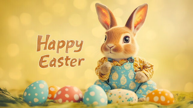 easter, rabbit, bunny, holiday, animal, cartoon, illustration, egg, toy, eggs, spring, cute, vector, happy, card, celebration, decoration, hare, pink, easter bunny, color, grass, basket, flowers, obje