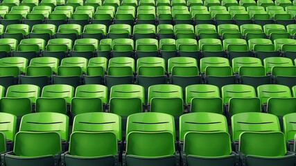 Naklejka premium Modern Stadium Seat Mockup, Blank Space for Design