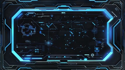 Background_of_Blue_Technology_Medical_Shield_Display