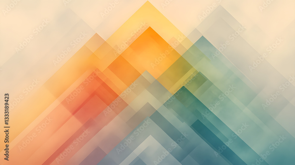 Poster abstract colorful geometric design pattern with soft gradients