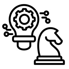 Smart Business Strategy  Icon Element For Design	