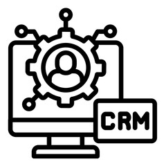 Crm System Integration  Icon Element For Design	