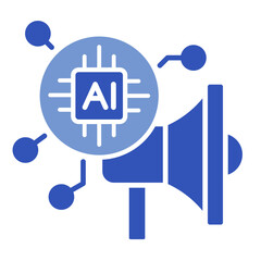 Ai-Powered Advertising  Icon Element For Design	