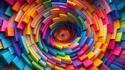 Fototapeta premium Vibrant Swirling Rectangle Abstract Background - High Resolution Stock Photo