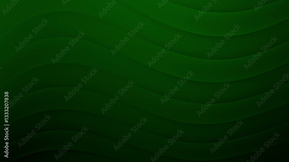 Poster a smooth, wavy gradient background in varying shades of green, creating a serene and calming visual 