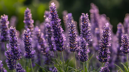 Close-Up View of Vibrant Lavender Flowers in Natural Setting
