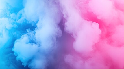 Ethereal dry ice mist blending with gradient light, evoking a serene and mysterious ambiance.