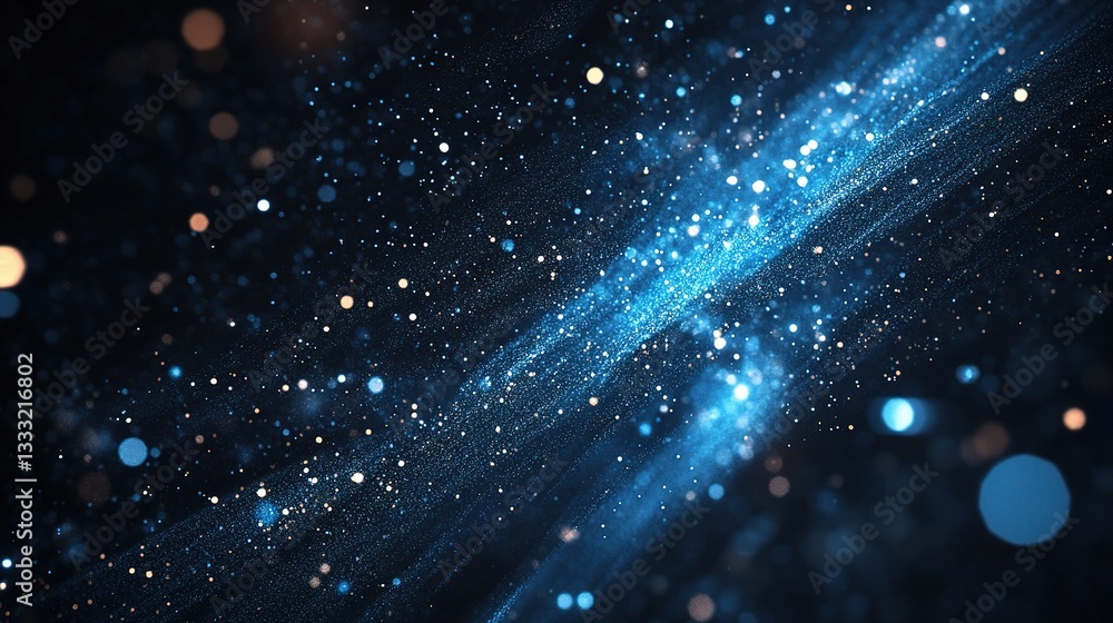 Aufkleber futuristic abstract background with glowing lines and particles