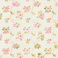 Seamless repeating floral bouquet with rose pattern, valentine's day and love fabric