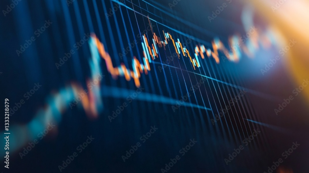 Poster abstract financial data analysis displayed on a computer screen elegantly