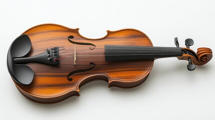 Fototapeta premium Violin on white background, studio shot