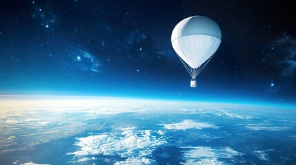 High-altitude weather balloon explores Venus, showcasing futuristic planetary probe technology and space exploration advancements.