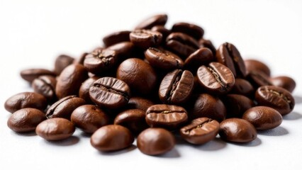 Obraz premium pile of coffee beans isolated