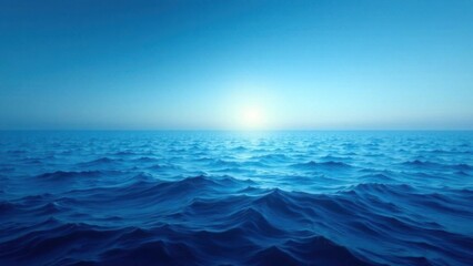 Obraz premium Captures eternal allure of a blue horizon featuring calming hues boundless vastness and deep tranquility found in nature