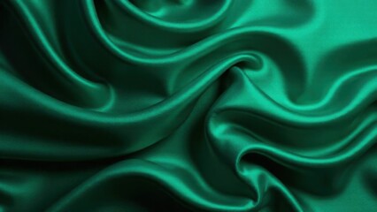 Fototapeta premium Black dark teal jade emerald sea aventurine green abstract background. Silk satin fabric. Glitter shimmer. Color gradient. Line stripe wave shadow. Drapery curtain. Luxury elegant subtle