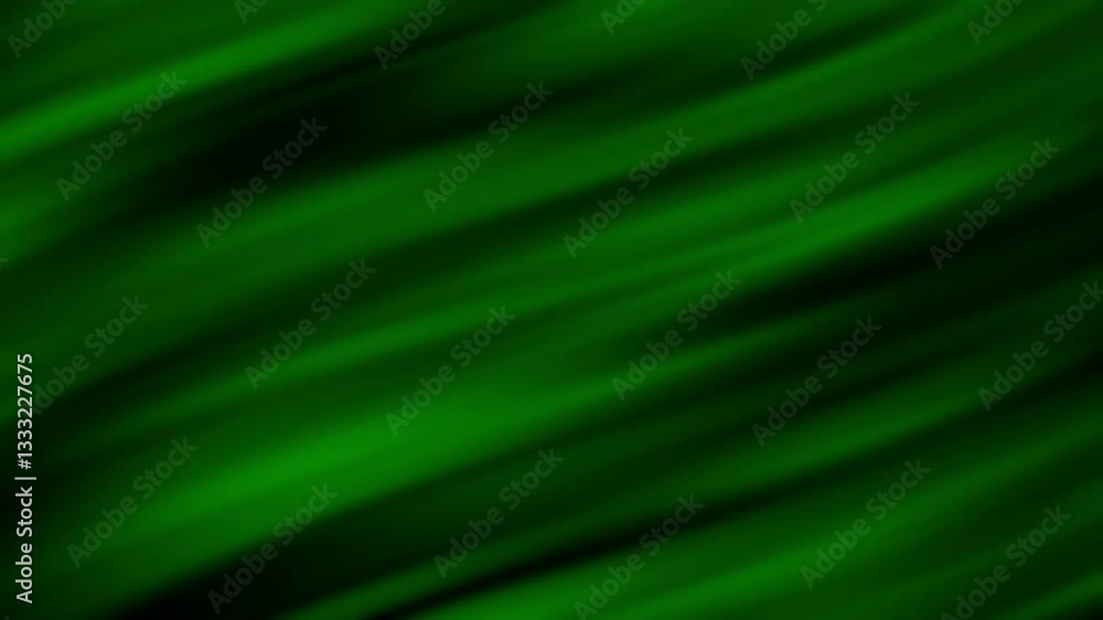 Poster a vibrant, abstract image featuring dynamic green waves creating a sense of motion and depth.
