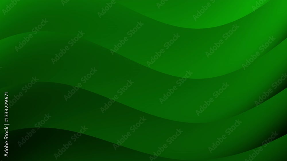 Poster a smooth, wave-patterned green background that creates a calming and serene visual effect.