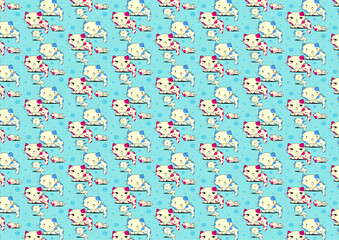 猫のパターンのデザインペーパー