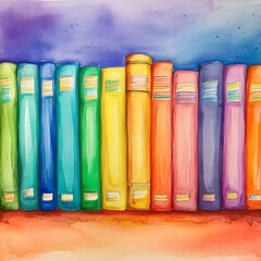 Generic Soft Watercolor Moment Books Month Library