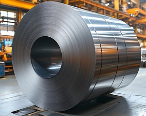 Steel Roll: Factory Floor for Industry, Metallic.