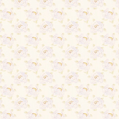 Seamless repeating floral bouquet with rose pattern, valentine's day and love fabric