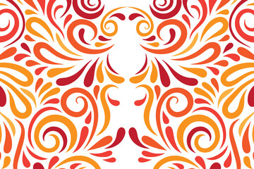 Orange curve abstract background design