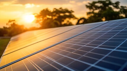 Rooftop solar panels embodying sustainable living in a minimalist setting.