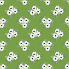 Seamless repeating floral bouquet with rose pattern, valentine's day and love fabric