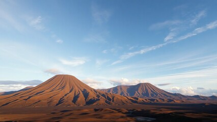 mountain landscape with clouds