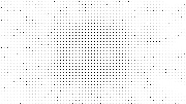 White halftone dots flickering motion design abstract background