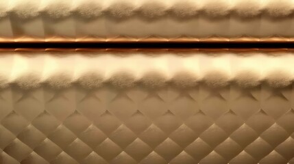 Textured golden fabric with a geometric pattern