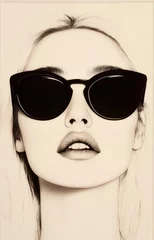 portrait of a young woman with sunglasses © Saad
