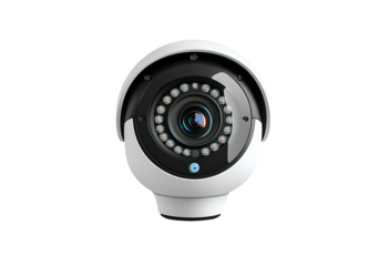 Surveillance smart camera isolated on transparent background