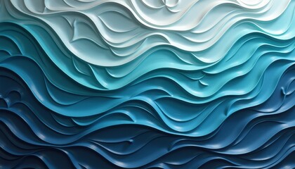 Obraz premium Blue wavy embossed vinyl texture for water-themed designs and nautical projects