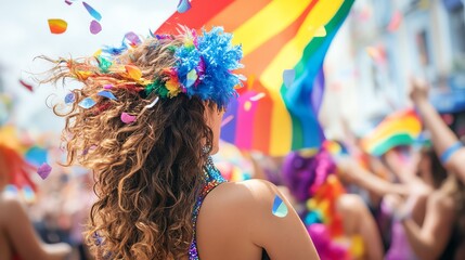 Celebrations and Festivities from LGBT pride parades, celebrations, and festivals that bring the community together in joyful and colorful displays