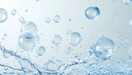 A large body of water with many small bubbles