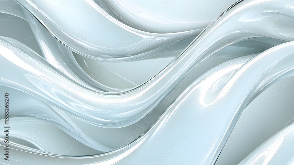 Aufkleber smooth abstract waves in transparent fluid style design background