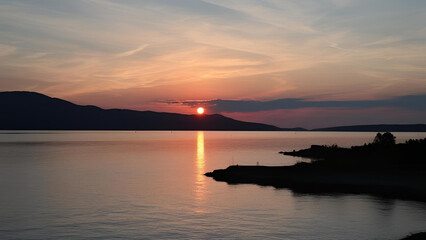 View of the sunset landscape