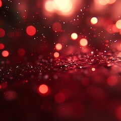 Sparkling Red Abstract Lights Background