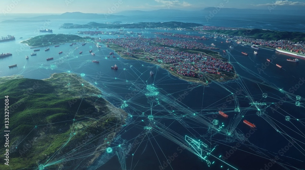Poster dynamic animation of world map global gigapixel visualization digital space aerial perspective inter