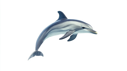 Dolphin jumping isolated on white background