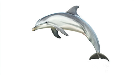 Dolphin jumping isolated on white background