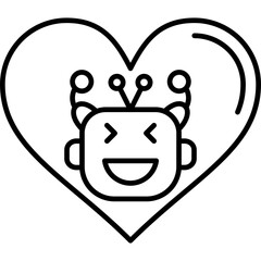 Robot Heart Icon