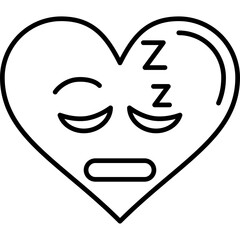 Sleeping Heart Icon